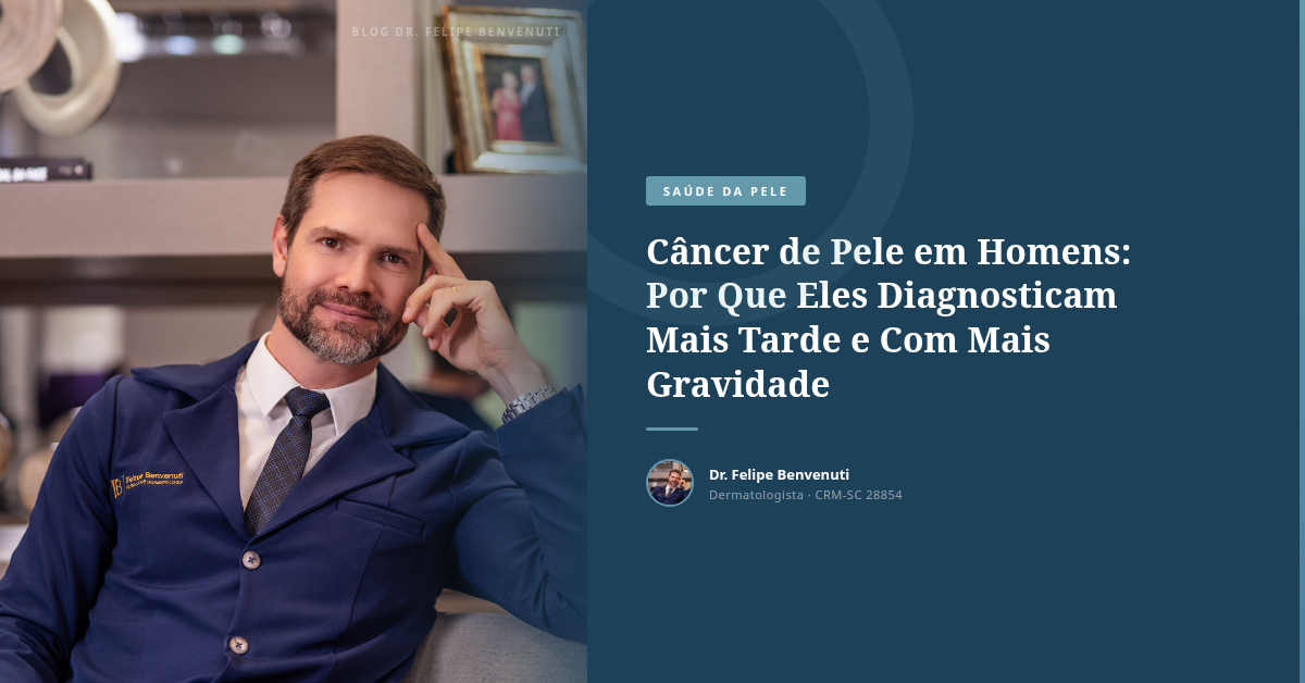 Câncer de Pele em Homens: Por Que Eles Diagnosticam Mais Tarde e Com Mais Gravidade