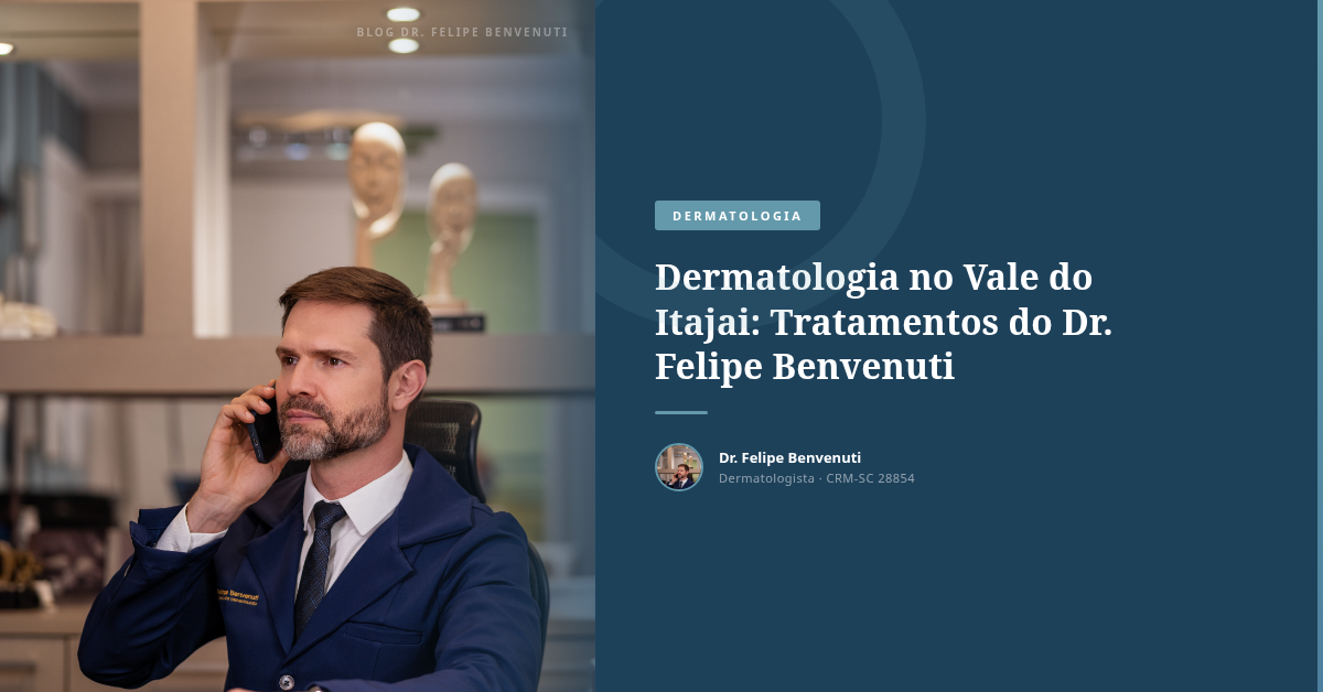 Dermatologia no Vale do Itajai: Tratamentos do Dr. Felipe Benvenuti